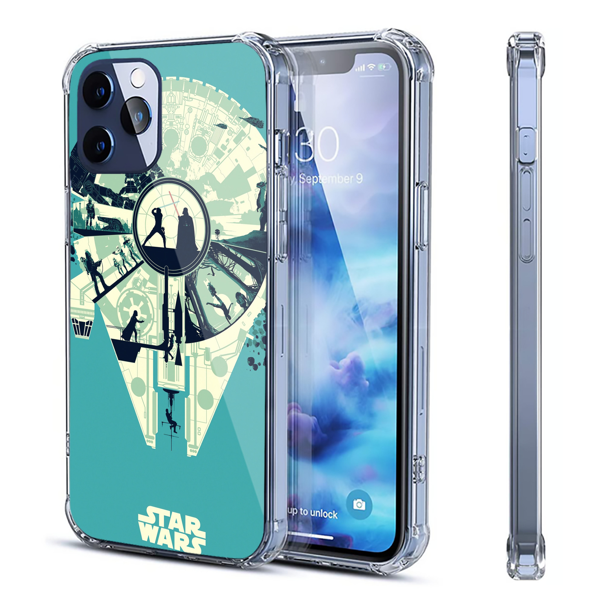 （画像用） スター・ウォーズ Star Wars 【iPhone 12シリーズ対応】透明スマホケース（クリアソフトケース）